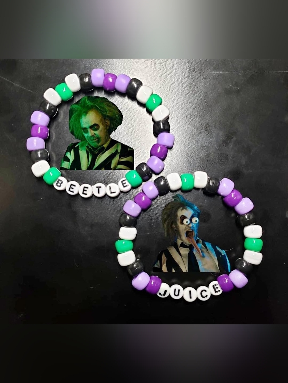 'Beetlejuice' Handmade Kandi Beaded Bracelets